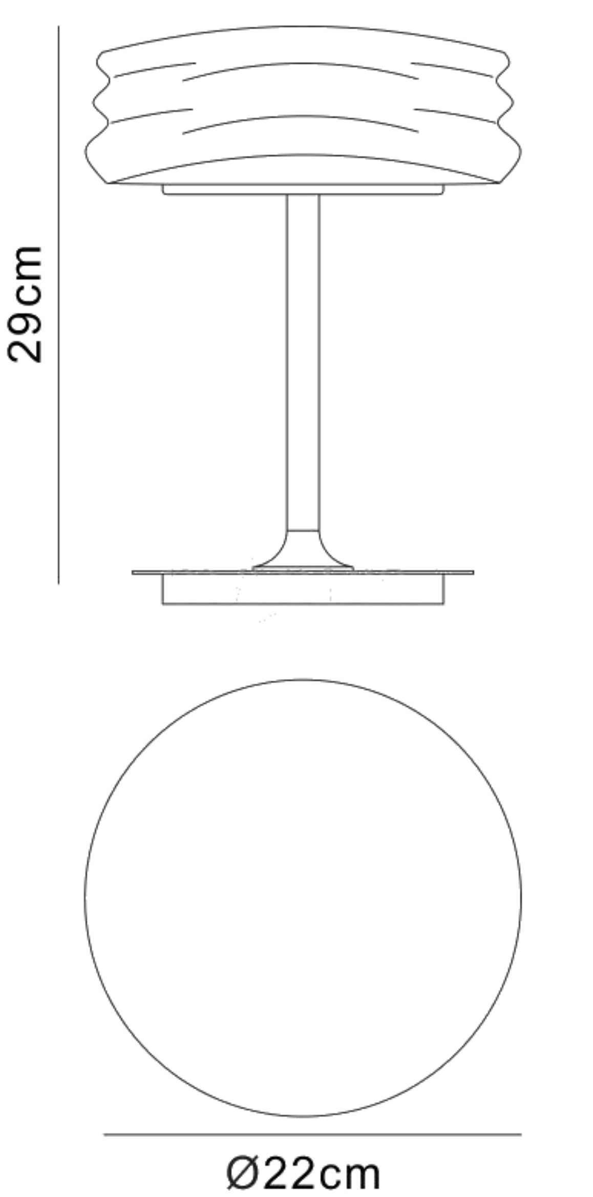 M3627  Mediterraneo Glass 29cm 2 Light Table Lamp